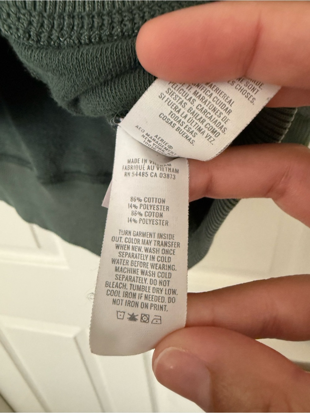 aerie Vacay Every Day V Neck Sweatshirt in Sycamore - Picture 9 of 9
